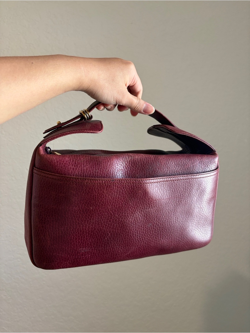 Cartier Bordeaux Leather Handbag - Picture 3 of 16
